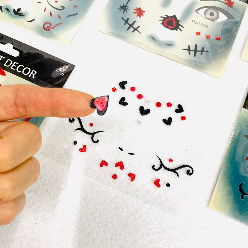 Manufacturers direct tattoo paste face paste acrylic diamond paste horror face paste spot