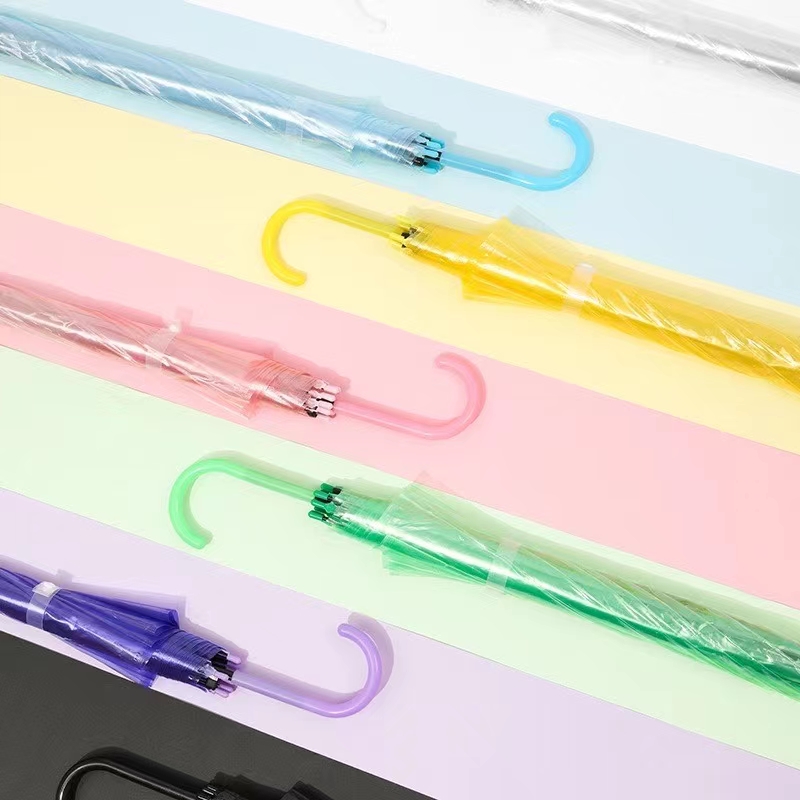 批发定制广告创意透明雨伞，环保透明伞日系韩国女神poE详情图6