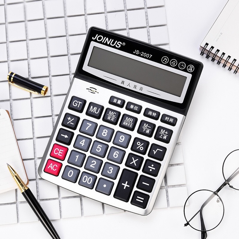 JS2007大号办公语音型计算器 大屏幕财务计算器商场超市收银计算器详情图6