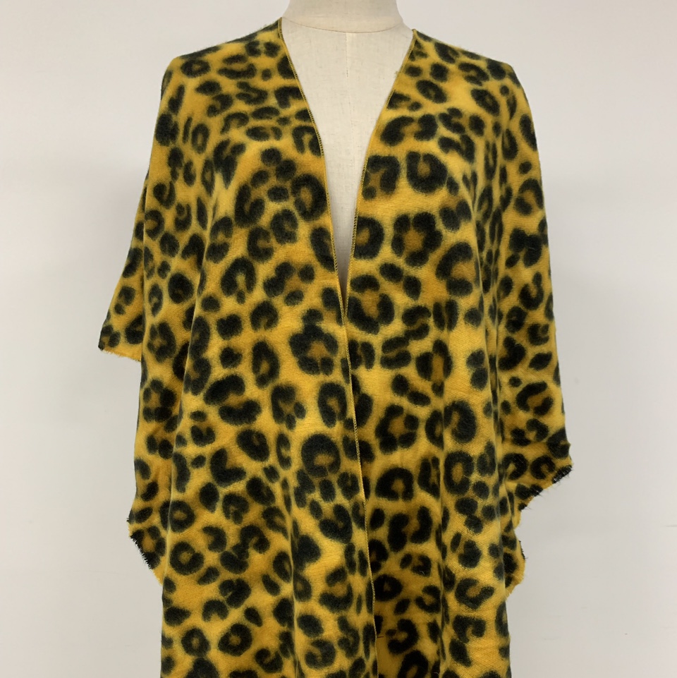 Imitation Cashmere Ethnic Style Big Leopard Cape 74