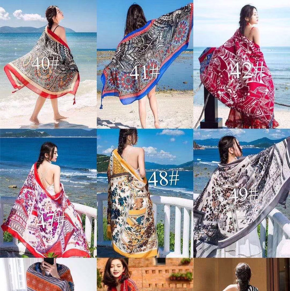 Ethnic Wind Beach Scarf Shawl 67