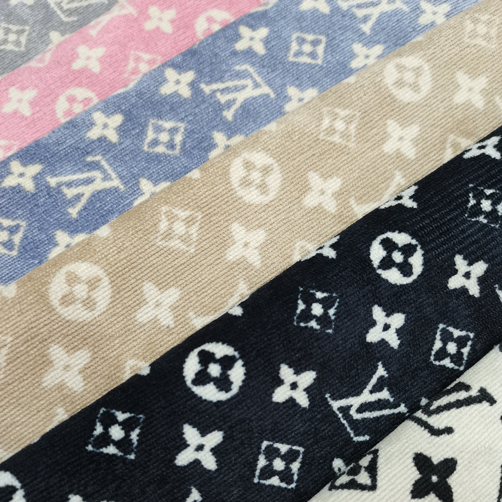 灯芯绒  印花布 坑条纹印花厂家直销零售批发现货线下实体店