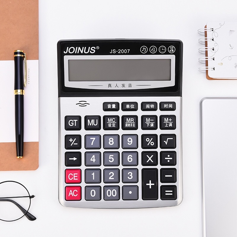 JS2007大号办公语音型计算器 大屏幕财务计算器商场超市收银计算器详情图2