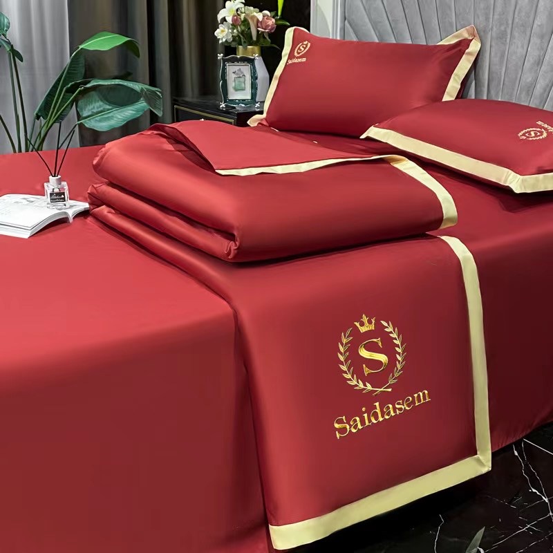 Summer cool quilt, silk four-piece set, bed sheet, quilt, bedding, home textile quilt cover Item Picture