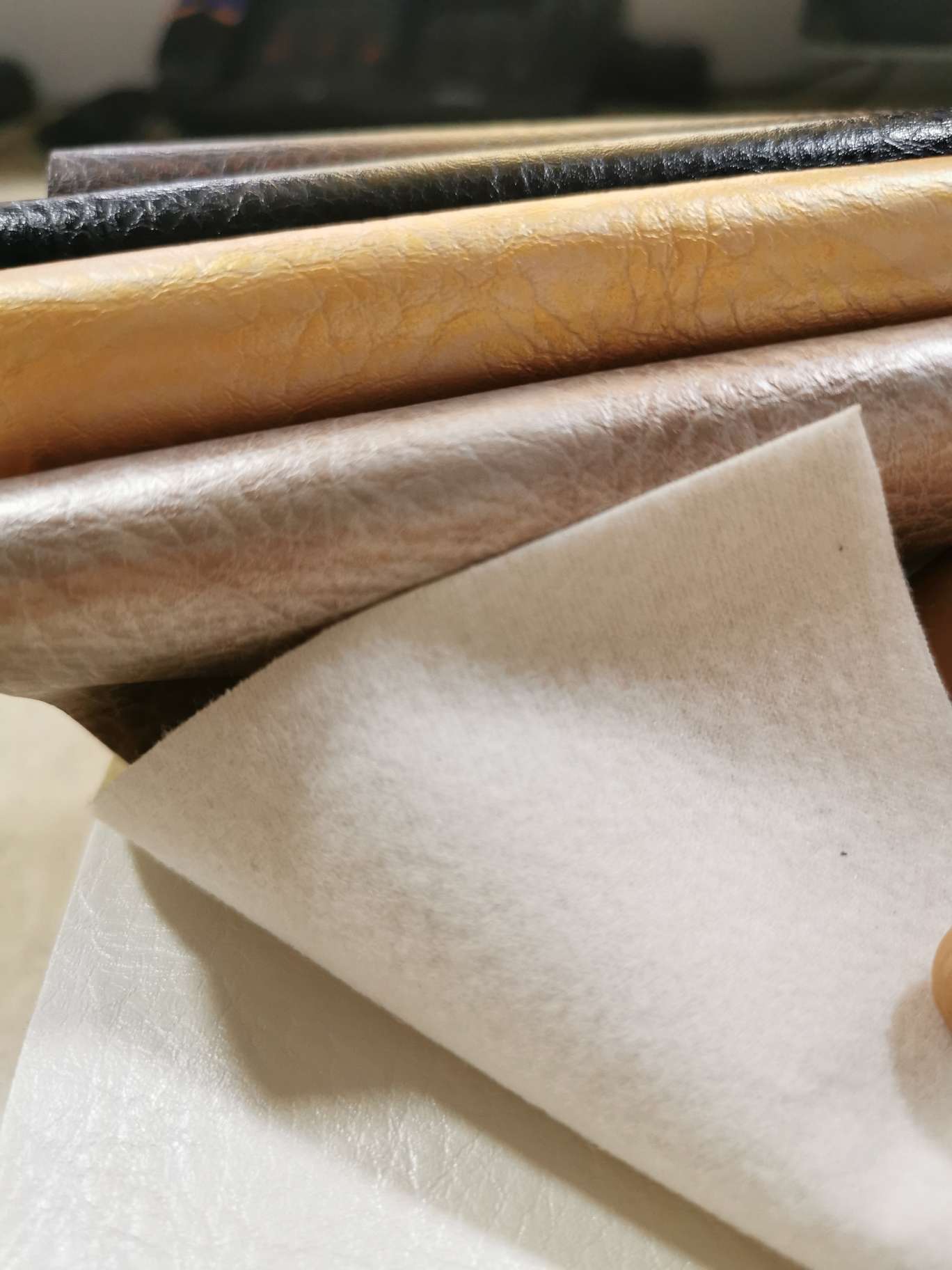 Semi-pu decorative leather factory direct sales leather details Picture