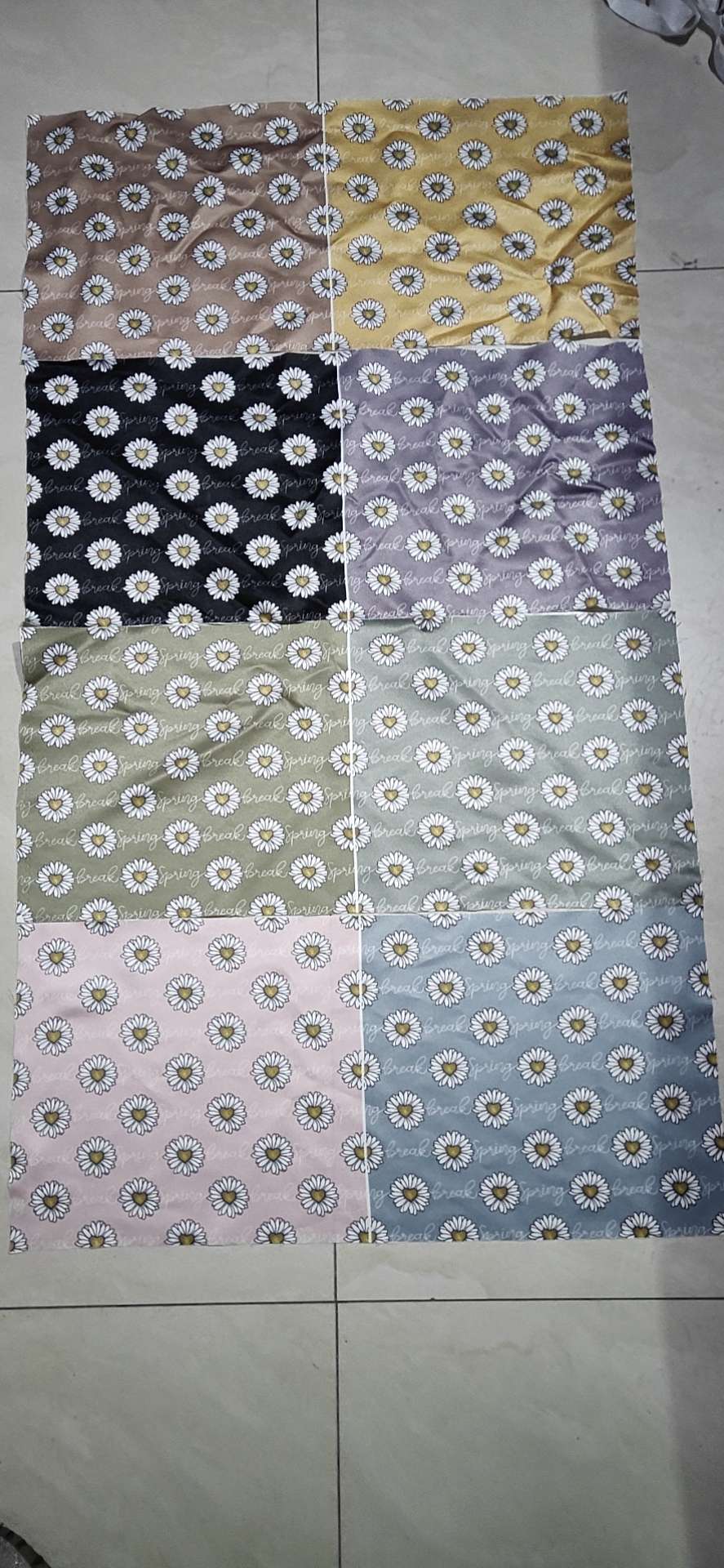 Mainstream Cloth Printing Fabric Raw Material Mainstream Cloth Printing Fabric Raw Material Small Daisy Black Cloth Specification drawing