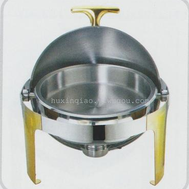 Circular full flip cover buffet stove YD-721GH gold-plated ∮350mm