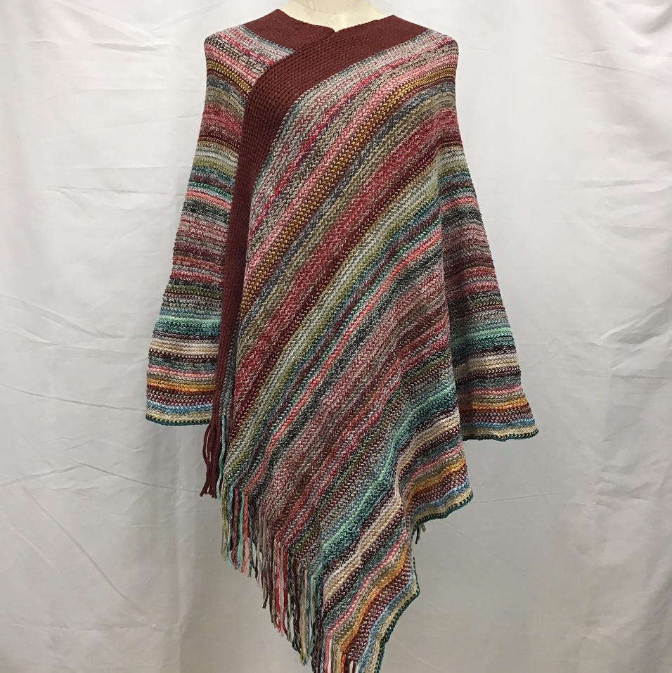 Manufacturers Direct Sales Autumn And Winter Europe And The United States Fashion Trend New Color Yarn Striped Shawls