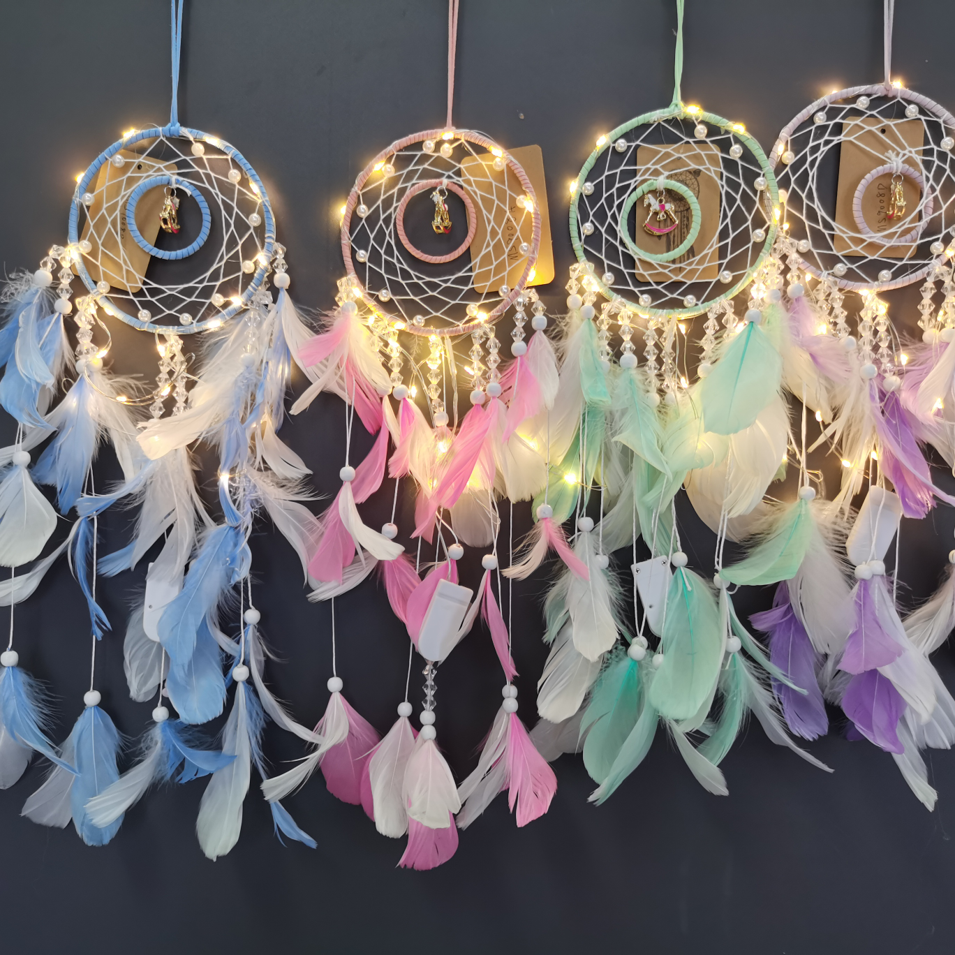 Carousel dreamcatcher with light dreamcatcher