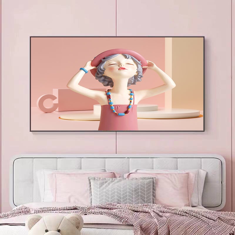 儿童房装饰画女孩卧室挂画床头画壁画女儿房公主房墙面装饰背景墙