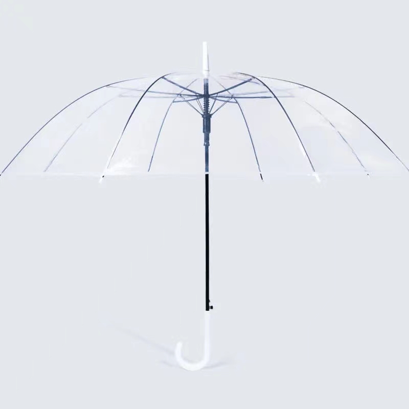 批发定制广告创意透明雨伞，环保透明伞日系韩国女神poE详情图5