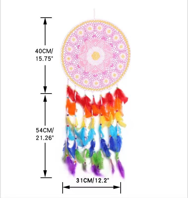 Extra-large dreamcatcher Lace dreamcatcher details Picture