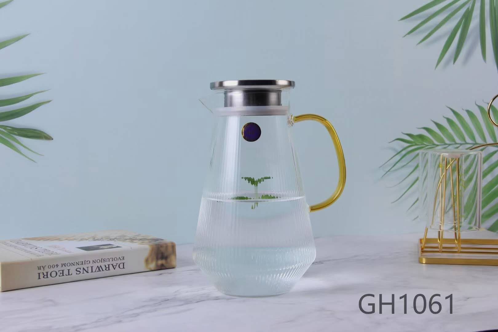 1061 Nordic simple Glass Gao Peng silicon glass Cold Water kettle, high-temperature resistant kettle, direct fire kettle details Picture