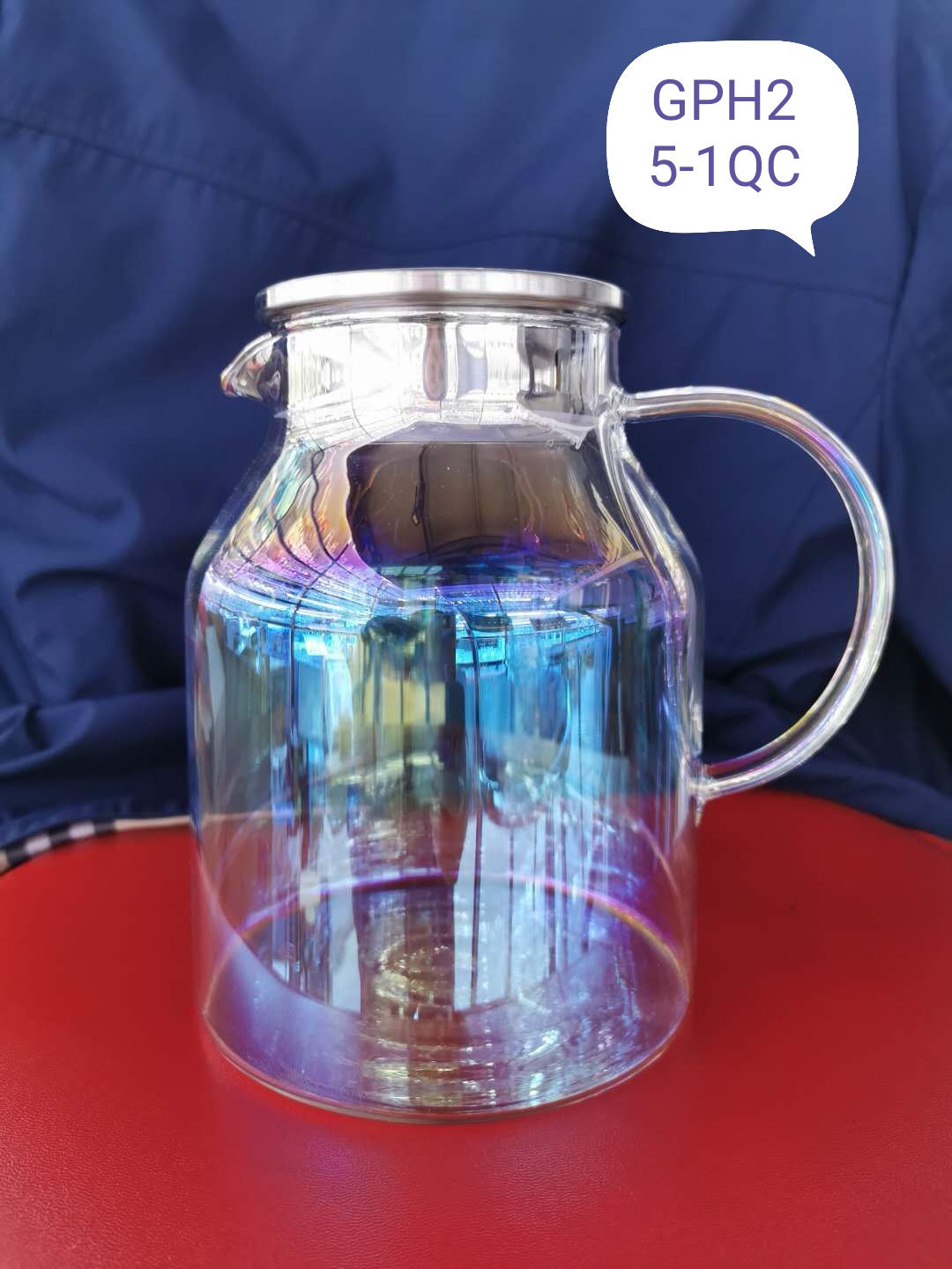 GPH25-1QC Nordic simple glass High Peng silicon glass cold water kettle, high-temperature resistant kettle, direct fire kettle details Picture