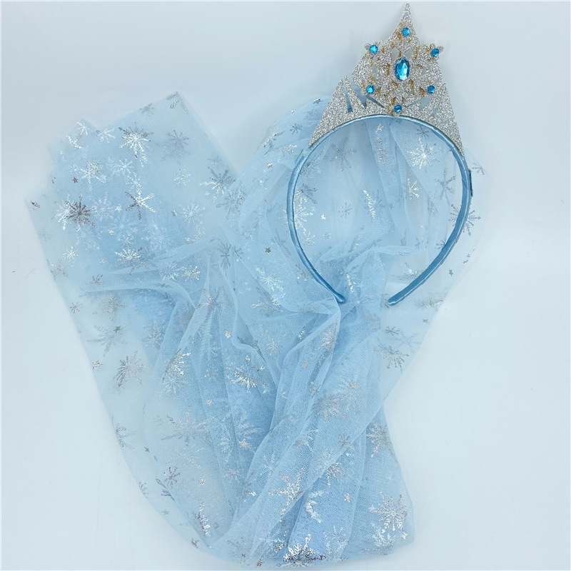 冰雪奇缘
儿童发饰节日装扮披肩长纱飘带头箍图