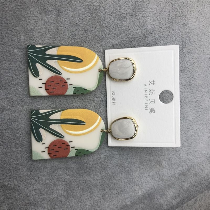 Trendy and versatile, off-the-beaten-path female best friend painted earrings