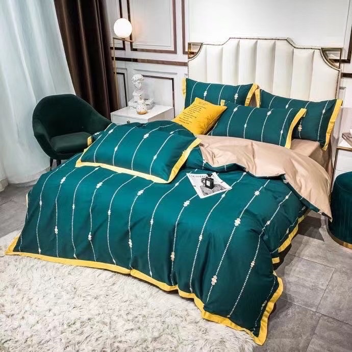 40-count pure cotton spring and summer four-piece set of bedding, bed sheets and quilt covers, four pieces of bedding, bed sheets and quilt covers details Picture