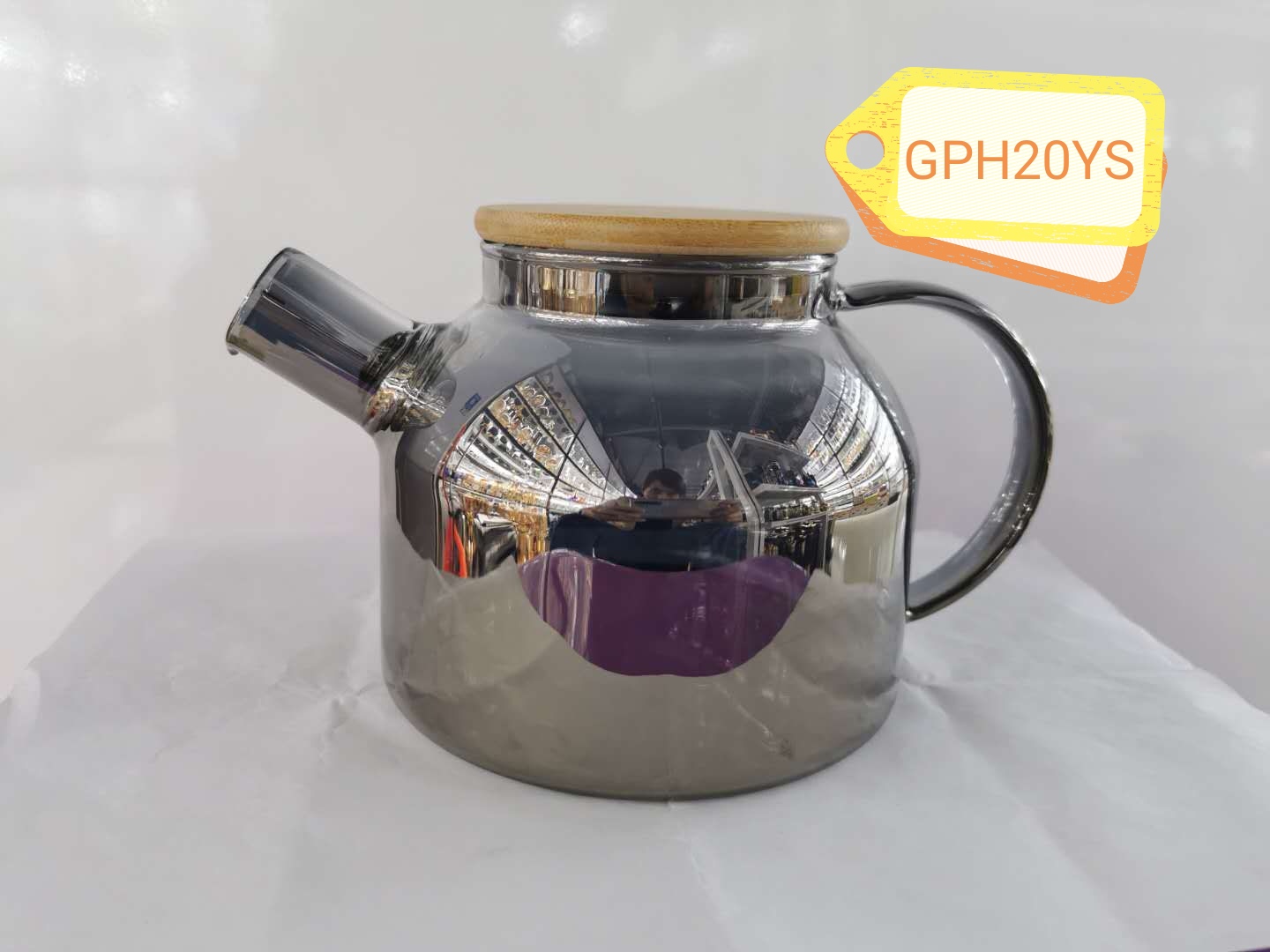 GPH20YS Nordic simple glass High Peng silicon glass cold water kettle, high-temperature resistant kettle, direct fire kettle detail image 1