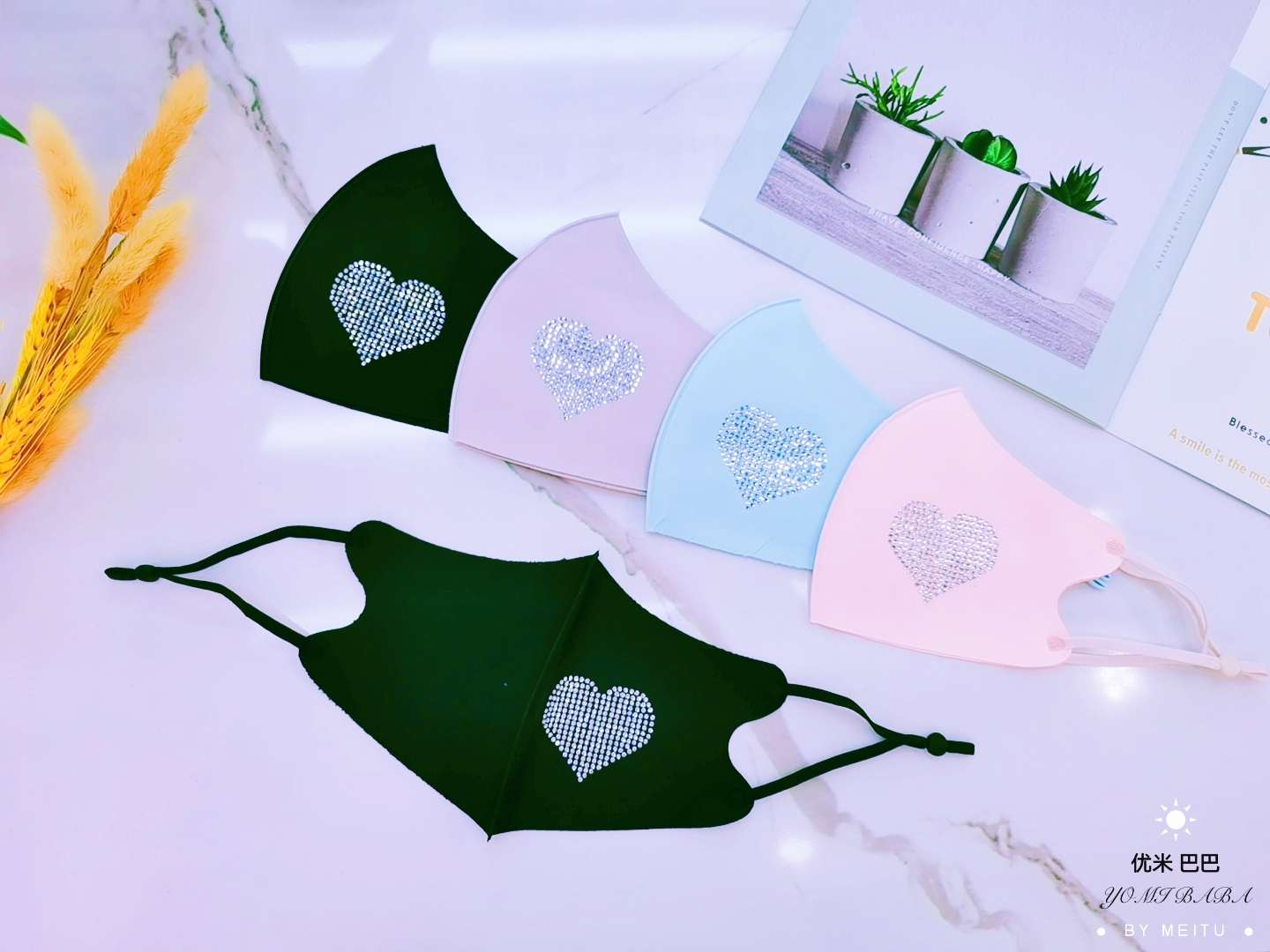 Summer Ice Ribbon Diamond Fashion Mask [Exclusive for Export details Picture