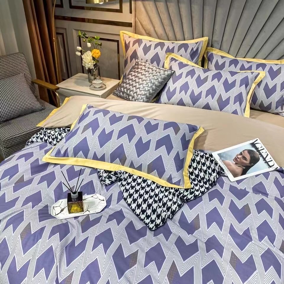 Combed pure cotton 13376 pure cotton four-piece set, bedding, bed sheet and quilt cover, four pieces, bedding, bed sheet and quilt cover, four pieces Application Scenario