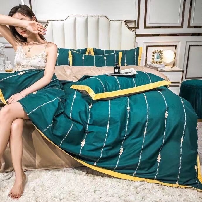 40-count pure cotton spring and summer four-piece set of bedding, bed sheets and quilt covers, four pieces of bedding, bed sheets and quilt covers detail image 5