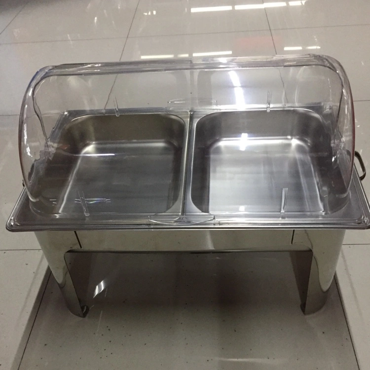 Transparent lid rectangular semi-flip lid dining stove ZQ823 detail image 2