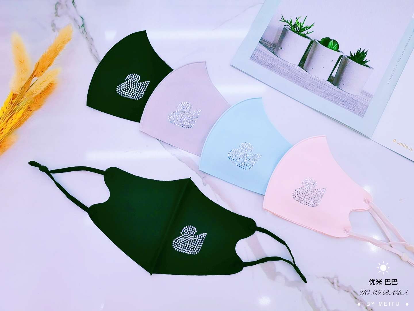 Summer Ice Ribbon Diamond Fashion Mask [Exclusive for Export Specification image