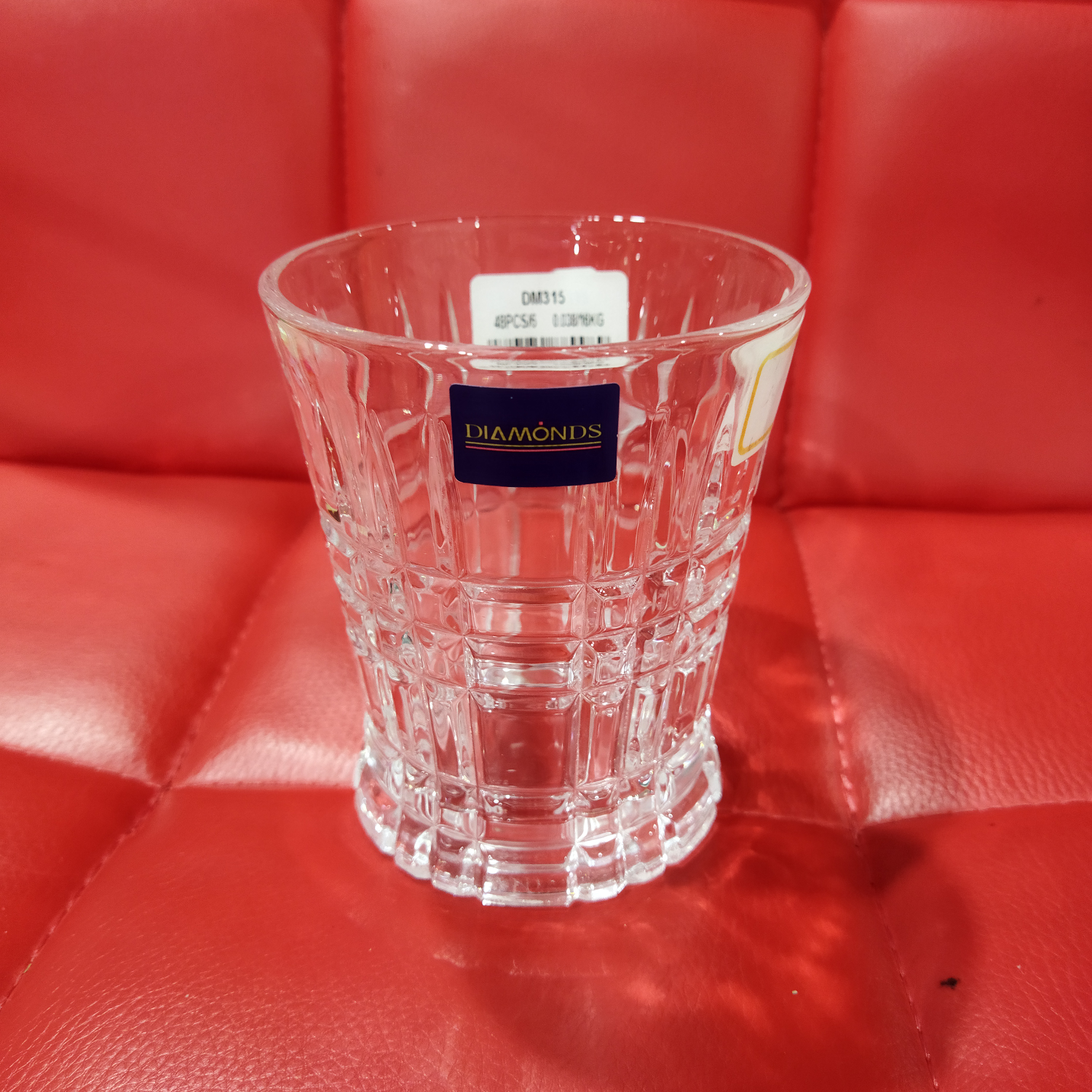 32玻璃水杯茶杯箭纹方格杯酒杯冷饮杯新款图