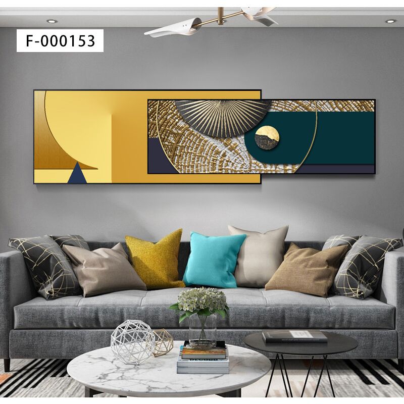 Aluminum alloy crystal porcelain crystal shell painting within painting light luxury style 48*1804️ ️ Application Scenario