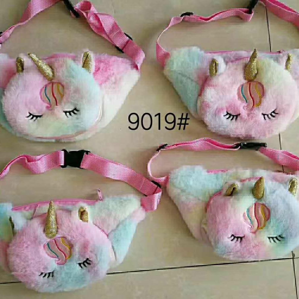 儿童卡通毛绒腰包