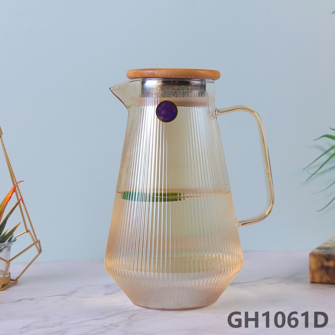 1061D Nordic Simple Glass High Peng silicon glass Cold Water kettle, high-temperature resistant kettle, direct fire kettle