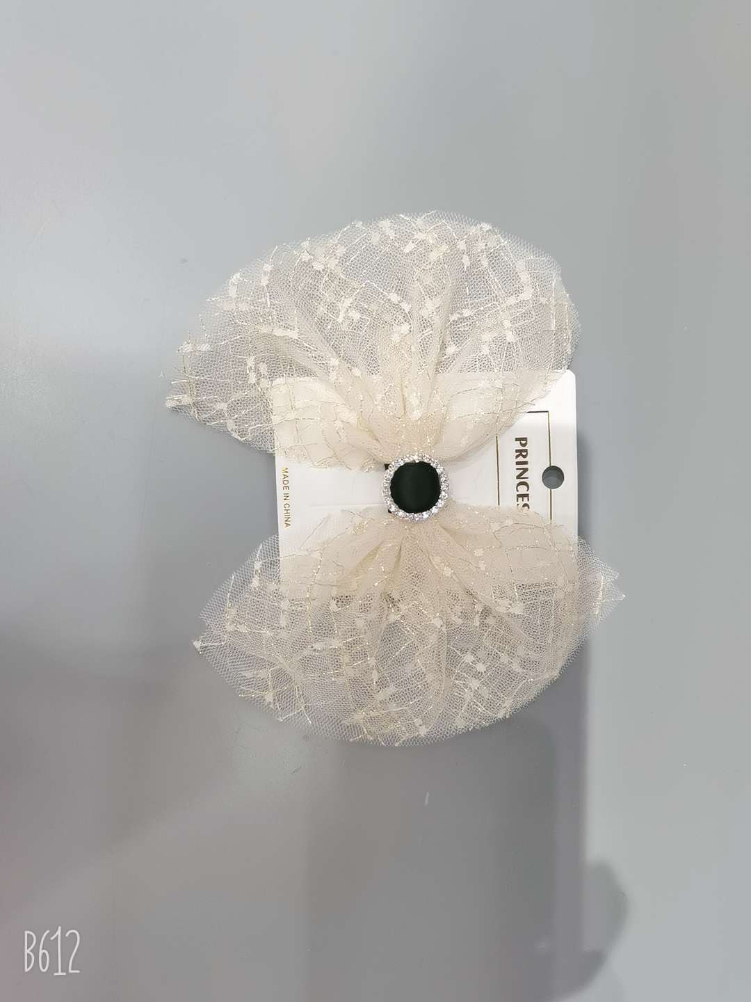 Korean Lace Bow Hairpin Fairy Fashion Simple Hairpin Day Tie Headwear With Diamond Specification drawing