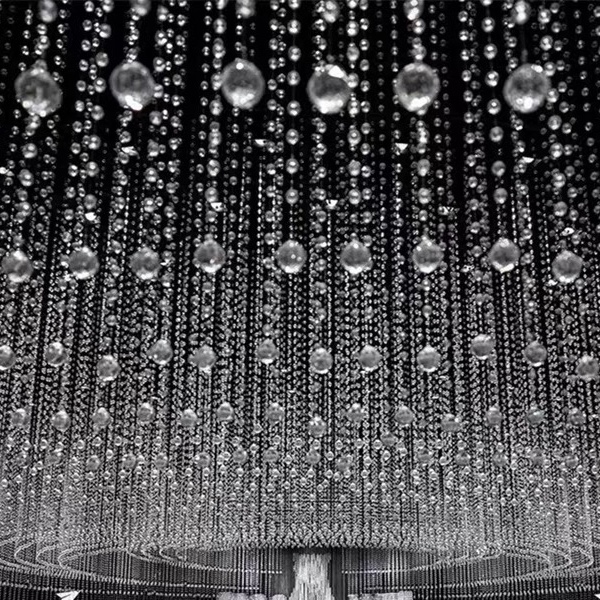 水晶菠萝珠帘婚庆道具婚礼用品舞台网红吊顶酒店装饰串珠线帘成品