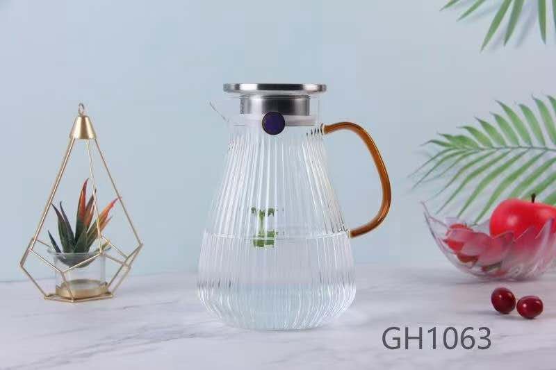 1063 Nordic simple Glass Gao Peng silicon glass Cold Water kettle, high-temperature resistant kettle, direct fire kettle detail image 1