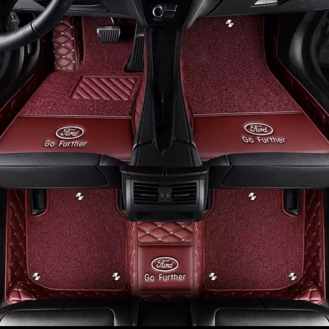 Ford leather car floor mat double