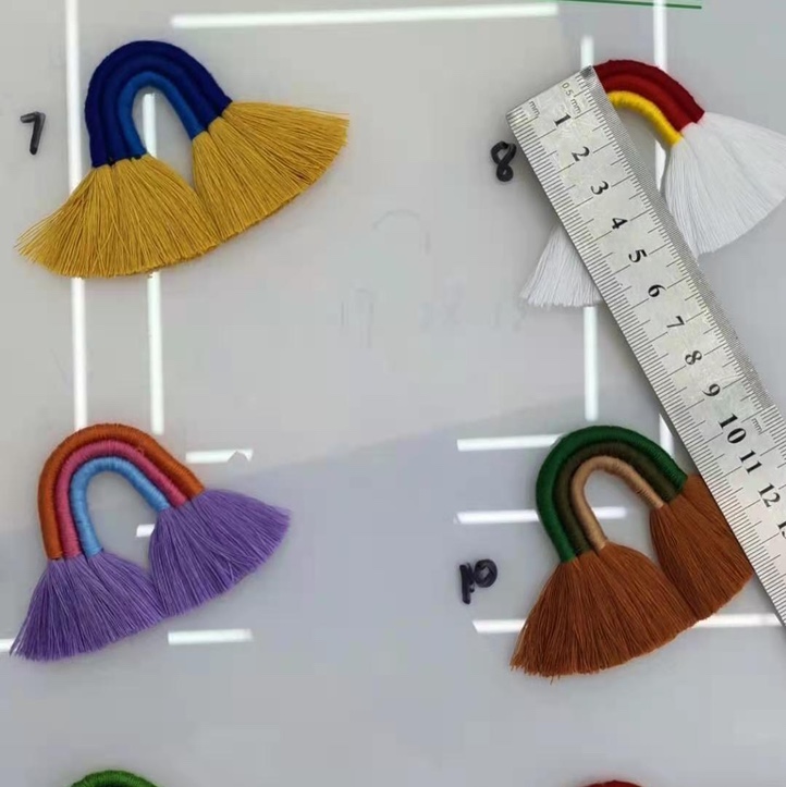 手工彩虹系列款流苏挂件