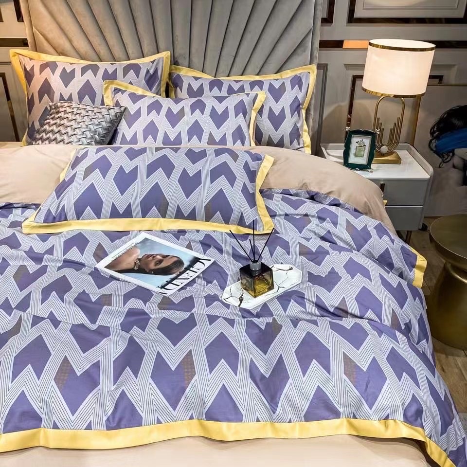 Combed pure cotton 13376 pure cotton four-piece set, bedding, bed sheet and quilt cover, four pieces, bedding, bed sheet and quilt cover, four pieces Specification image