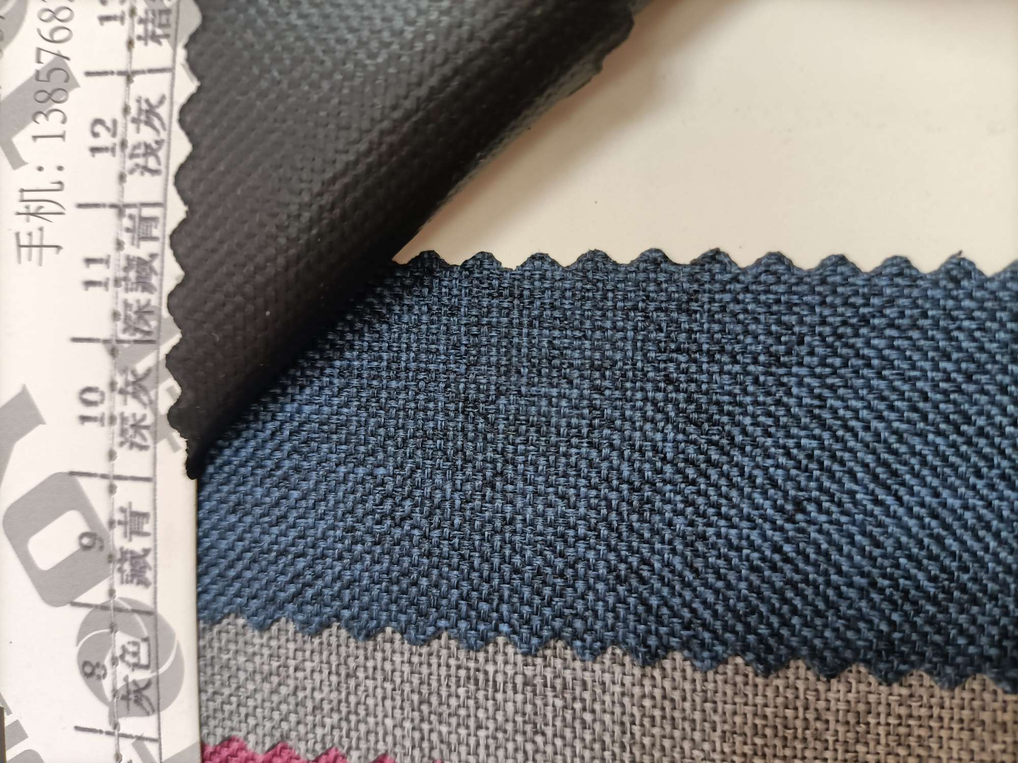 TY--012 600D Matte fabric PVC Glossy Texture 9# Navy Blue Factory Direct Sale Bestseller Specification image