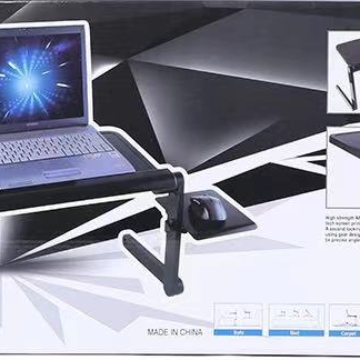 站立式电脑桌 时尚床上家用移动折叠升降散热电脑桌办公桌笔记本详情图1