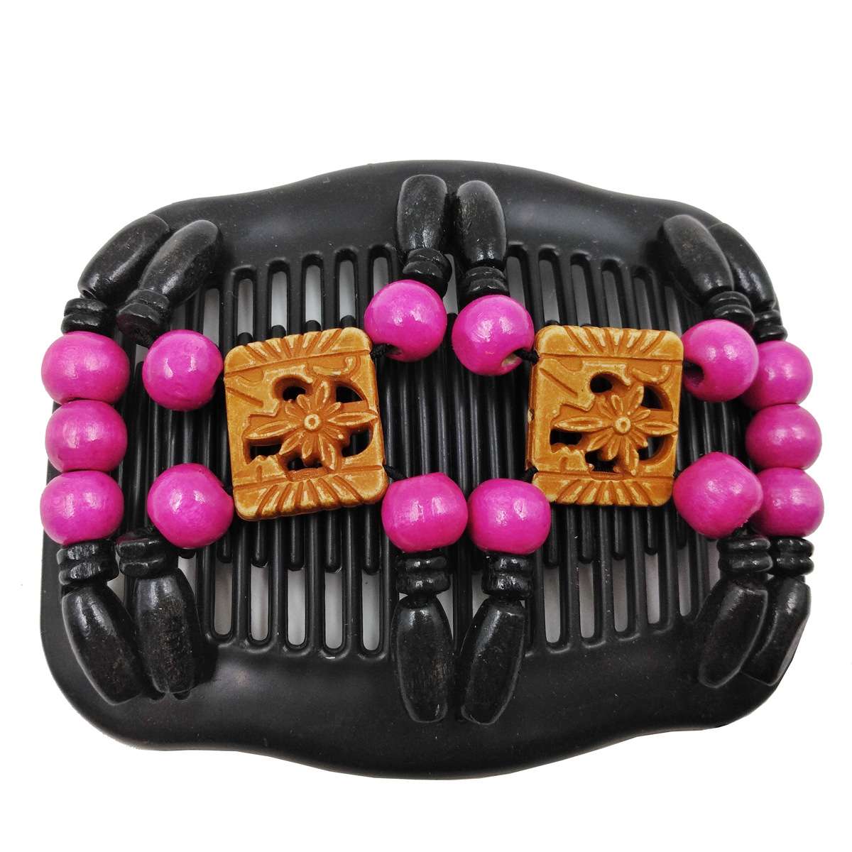 FLY47 fashionable and exquisite hair comb, Magic versatile hair clips, wooden bead hair comb manufacturer, in stock supply detail image 2