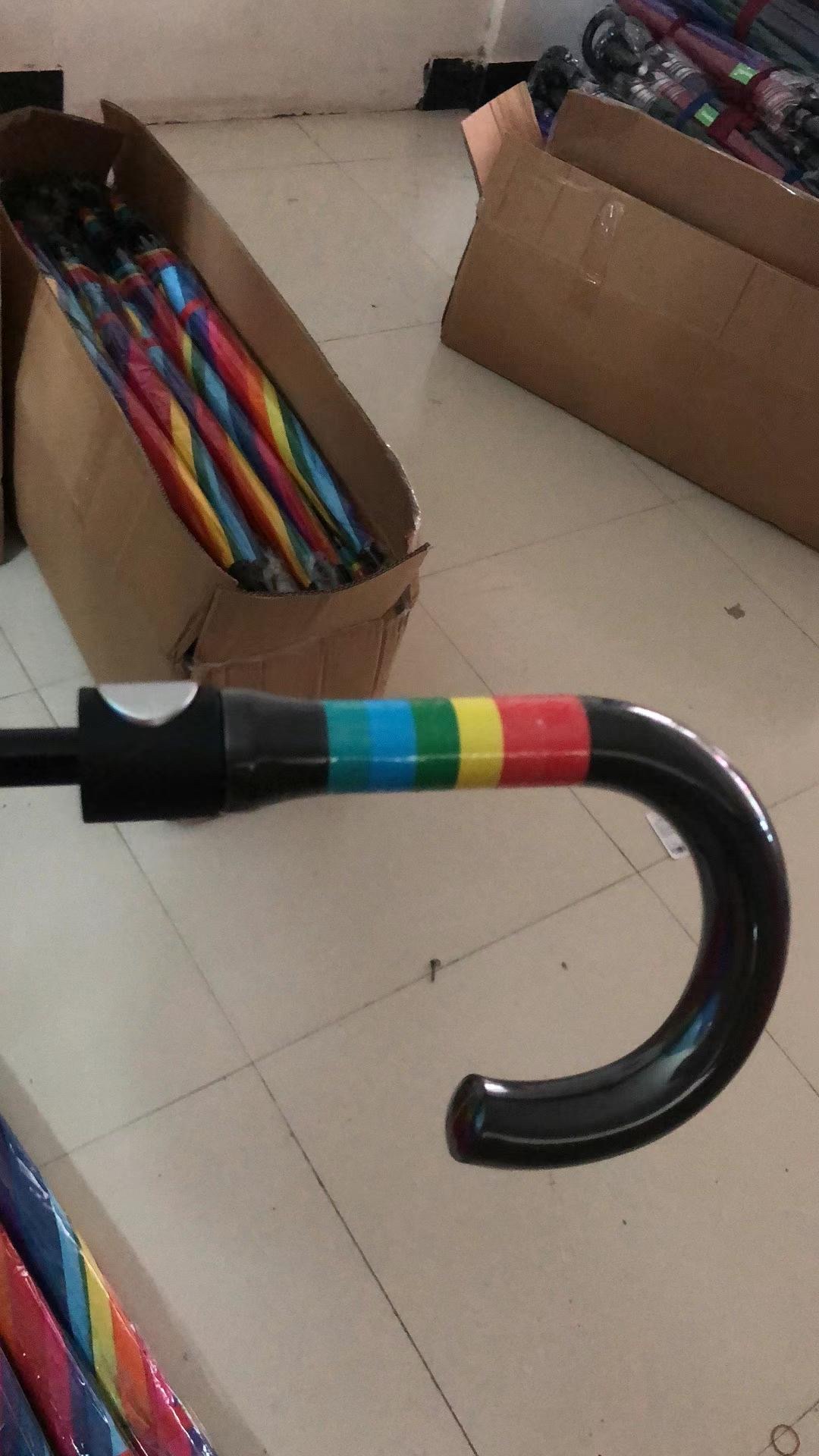Rainbow fiber umbrellas, rain gear, premium umbrellas, factory direct sales Specification image