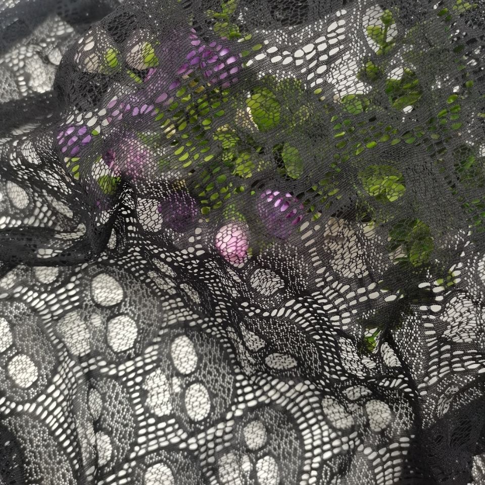 蕾丝鬼头图案2407黑色