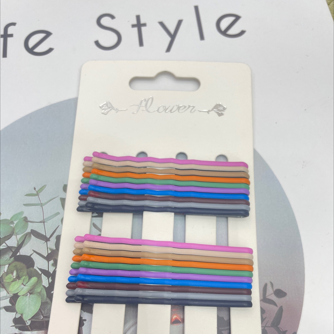 Wavy One-Line Clip Bangs Clip 2 Cute Fresh Hair Clips For Kindergarten Children Matching Bangs Clip