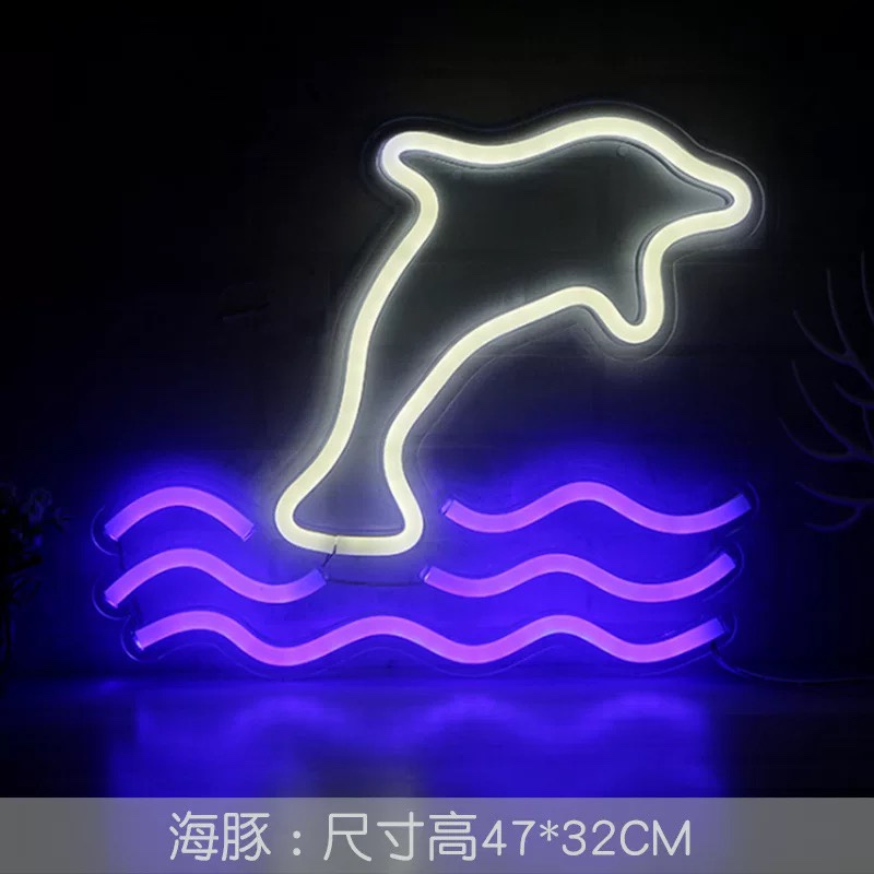 New LED Neon backplane Full range of acrylic transparent backplane Neon led backplane Neon flexible USB Dolphin