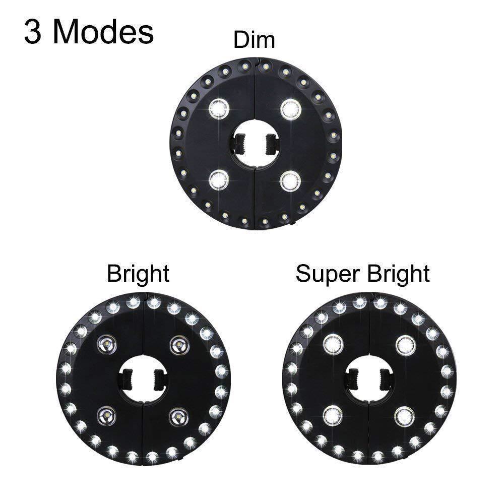 Outdoor multi-functional 24+4LED umbrella light, balcony emergency tent light, sunshade umbrella, detachable camping light, Roman light