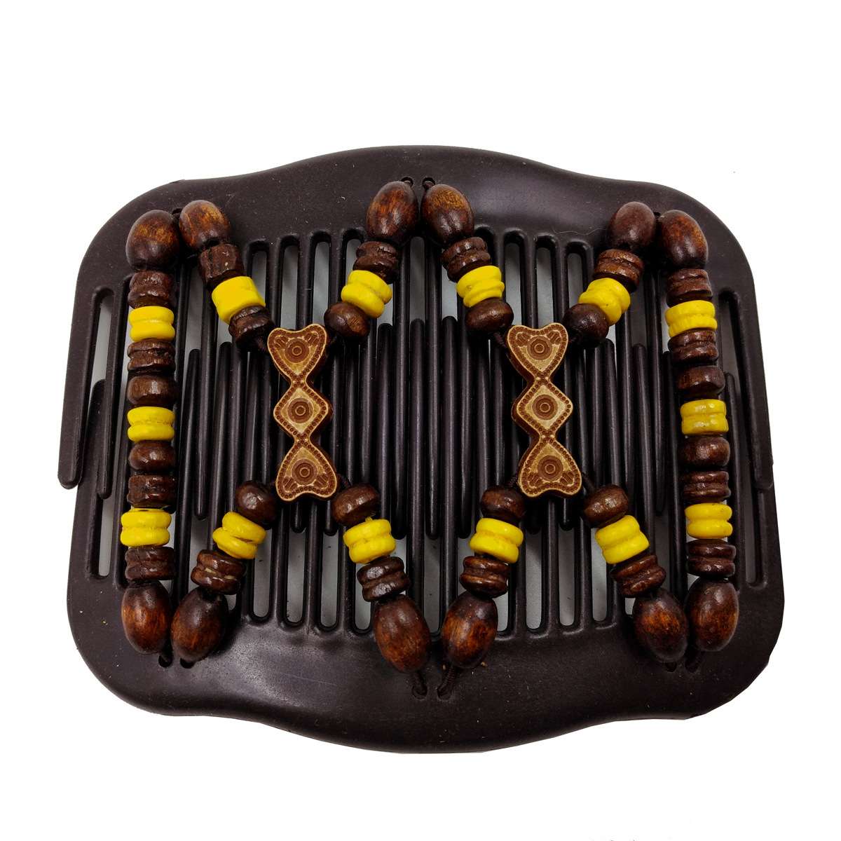 FLY47 fashionable and exquisite hair comb, Magic versatile hair clips, wooden bead hair comb manufacturer, in stock supply detail image 1