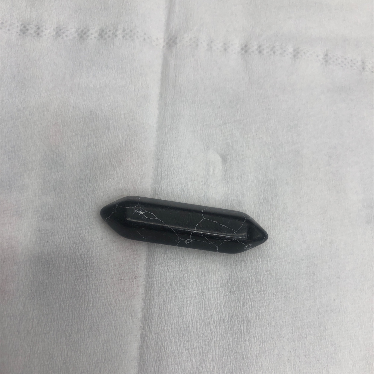 Black pine hexagonal beads