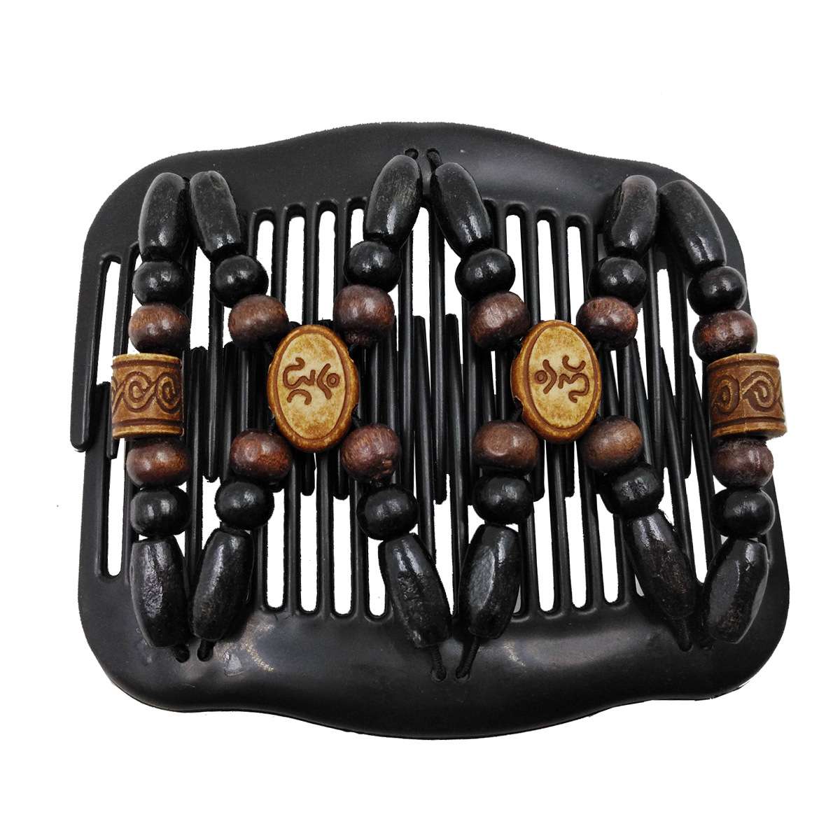 FLY47 fashionable and exquisite hair comb, Magic versatile hair clips, wooden bead hair comb manufacturer, in stock supply detail image 3