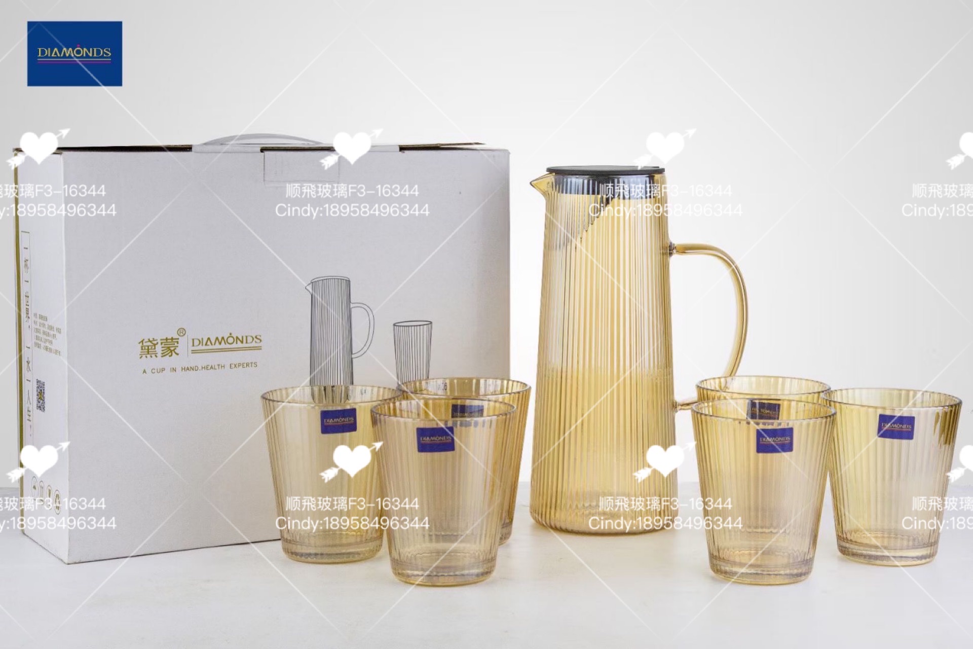 高鹏硅耐热玻璃茶壶DM002琥珀色详情1