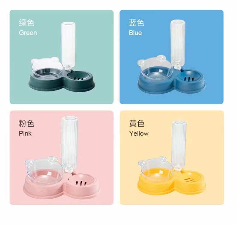 宠物用品，新款小熊萌萌哒宠物碗带自动饮水瓶！详情8